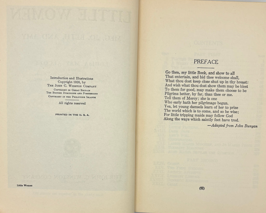 Little Women (1926 Illustrated Edition) - Louisa M. Alcott (Excellent Condition)