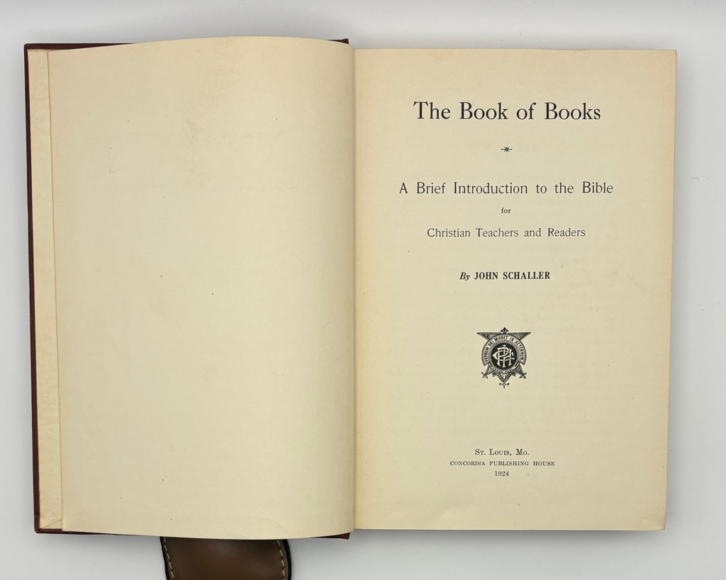 The Book of Books (1924 ed) - John Schaller (Used - Good)