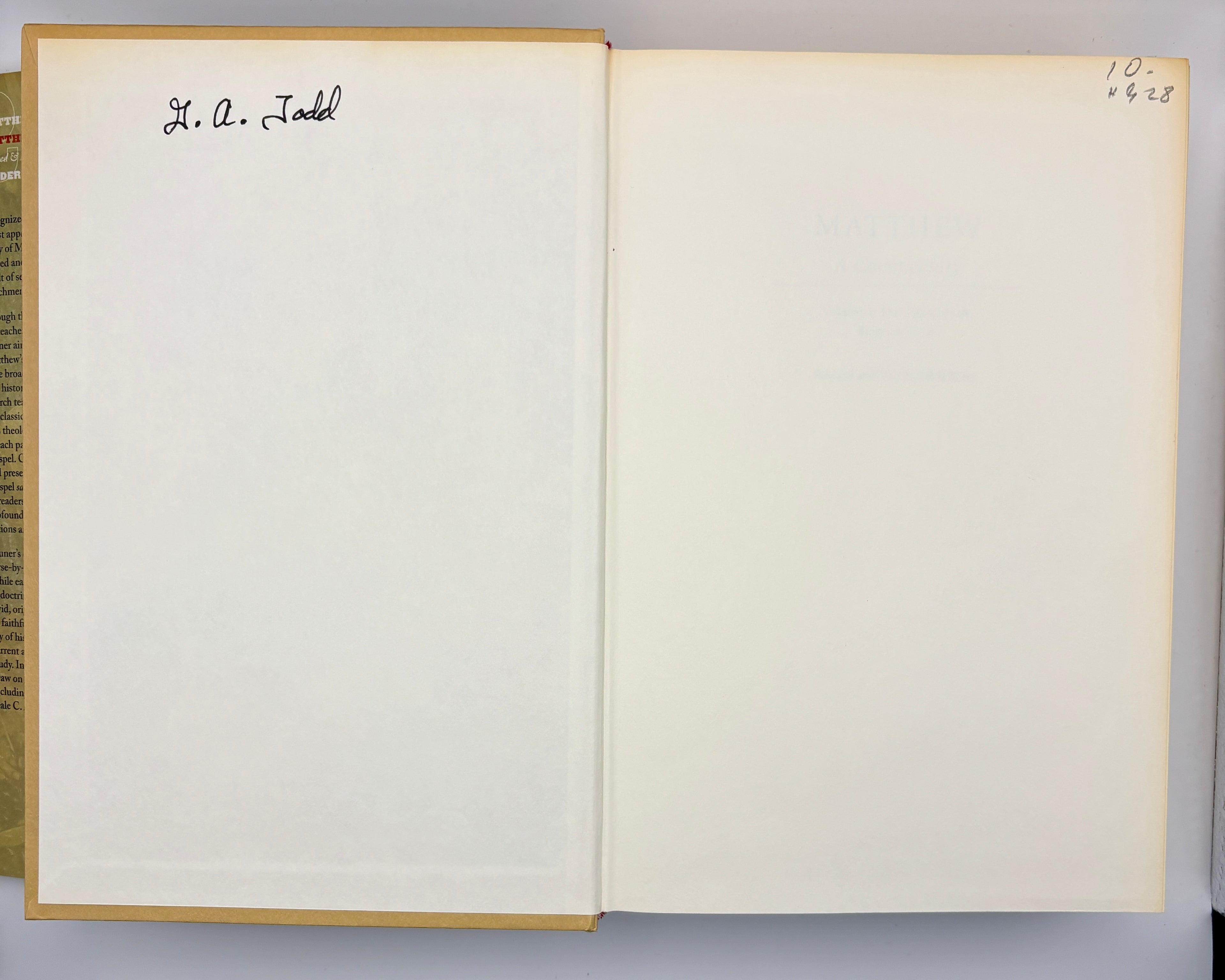 Matthew: A Commentary, Volume 2: The Churchbook, Matthew 13-28 by Frederick Dale Bruner (Good)