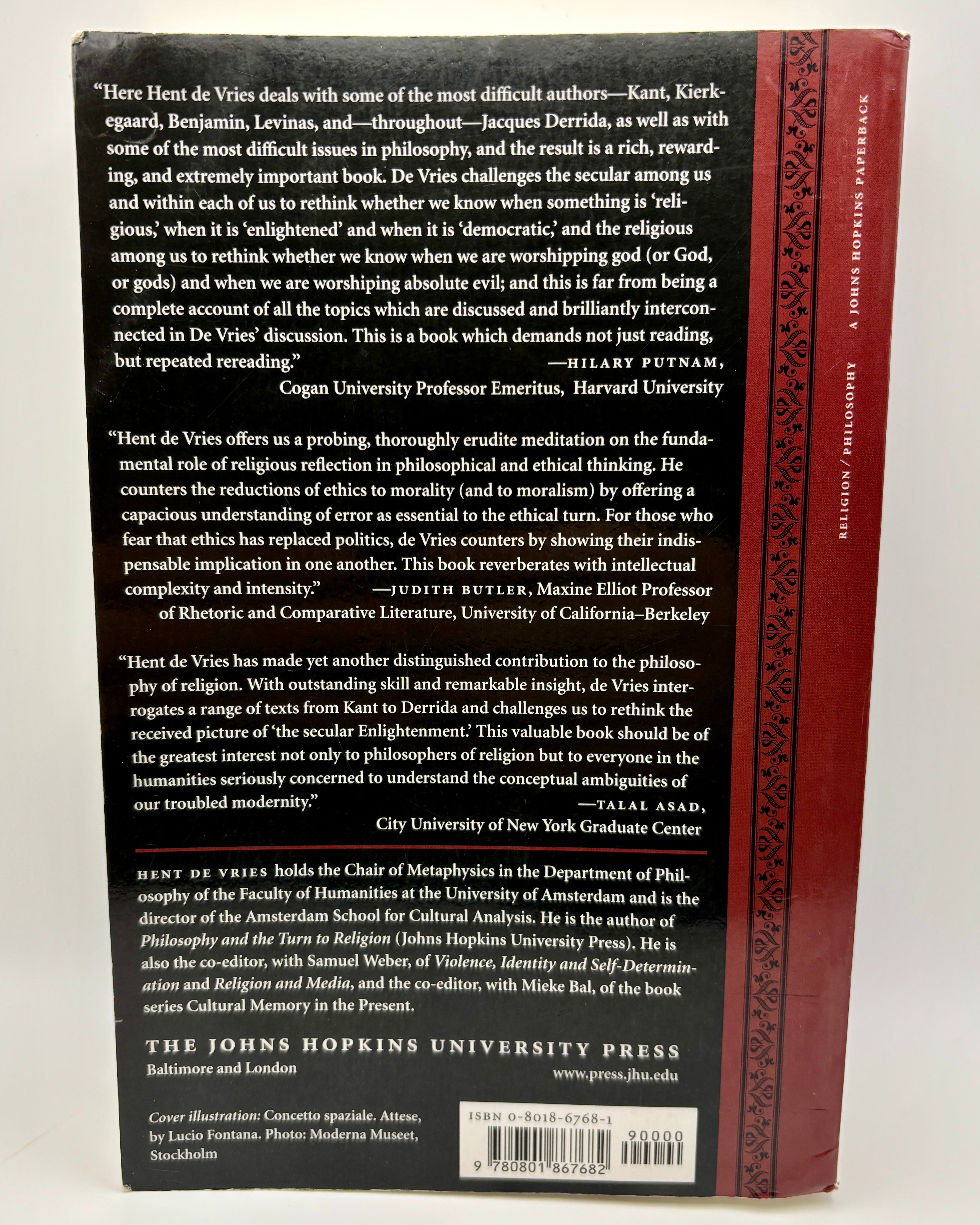 Religion and Violence by Hent de Vries (Very Good)